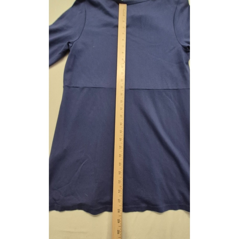 J Jill Women's Ponte‎ Tunic Small blue boat neck long sleeves classic stretch - Picture 13 of 16